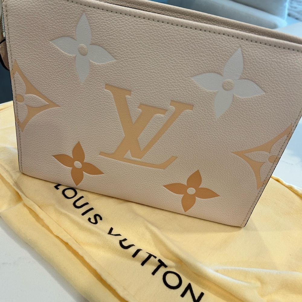 Louis Vuitton Tolietry Pouch 26 Empriente with giant LV *New* (unused)